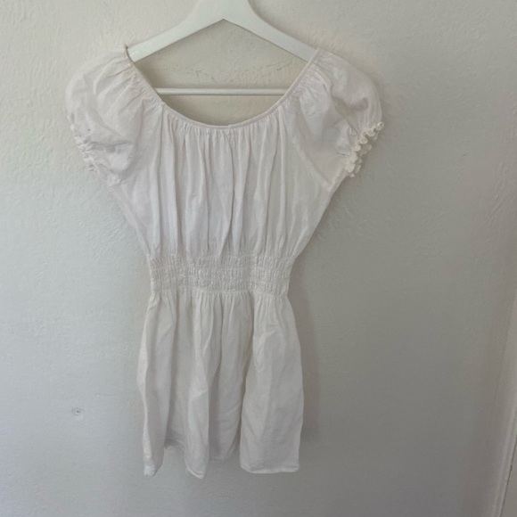 Vintage white cotton babydoll pheasant top - Picture 4 of 5